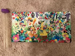 Pokemon Center Kayo Horaguchi Pikachu And Eevee Berry Forest Playmat From Japan - Image 2