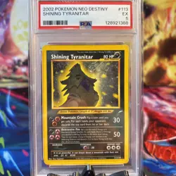 Pokemon TCG Shining Tyranitar Neo Destiny PSA 5 - Image 1