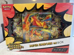 Pokemon TCG Mega Evolution Ascended Heroes Mega Emboar EX Box NEW & SEALED - Image 1