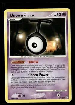 Unown [T] 67/123 Mysterious Treasures Uncommon Pokemon - Image 1
