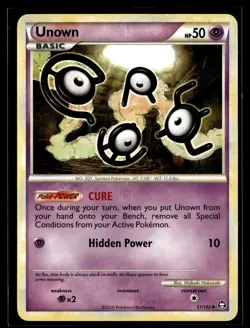 Unown 51/102 HGSS Triumphant Uncommon Pokemon - Image 1