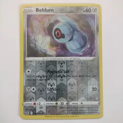 Pokemon TCG Beldum Silver Tempest 117/195 Reverse Holo Common Metal NM 117/195 - Image 1