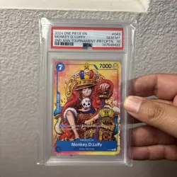 2024 One Piece EN Monkey D. Luffy 2nd Anniversary Tournament Promo P-043 PSA 10 - Image 1