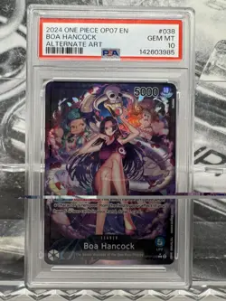 2024 ONE PIECE OP07-038 500 YEARS IN THE FUTURE ALTERNATE ART BOA HANCOCK PSA 10 - Image 2
