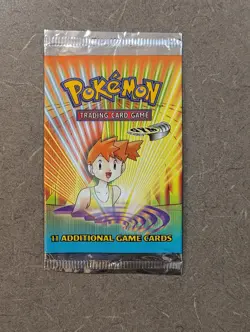POKEMON TCG 2000 Gym Heroes Unlimited Empty Booster Pack MISTY NO CARDS - Image 1