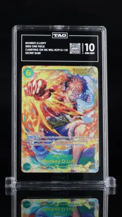 One Piece Monkey D. Luffy Card Game OP13-118 Carrying On His Will TAG 10 - Image 1