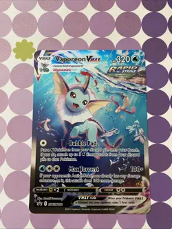 Pokemon Vaporean VMAX SWSH182 Jumbo Card Holo - Image 1