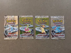 POKEMON TCG 2001 Neo Genesis Unlimited Booster Packs Empty Art Set NO CARDS - Image 1