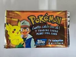 Pokemon Topps Trading Cards TV Animation Edition Sealed Pack - Image 1