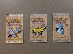 POKEMON TCG 1999 Fossil Unlimited Booster Packs Empty Art Set NO CARDS - Image 1