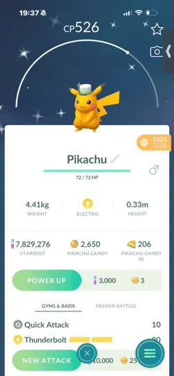 Pokemon Go Shiny Pikachu Mellotta ( Go Fest 2021 ) - Image 1