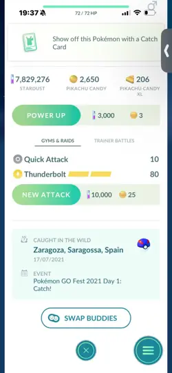 Pokemon Go Shiny Pikachu Mellotta ( Go Fest 2021 ) - Image 2