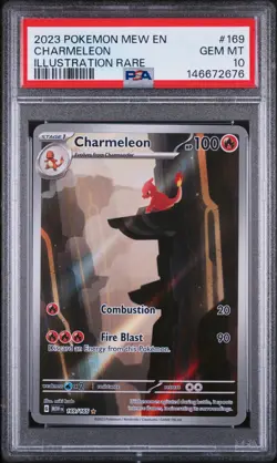 2023 POKEMON MEW EN-151 ILLUSTRATION RARE #169 CHARMELEON PSA 10 - Image 1