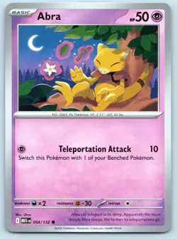 Abra 054/132 Mega Evolution Pokemon NM - Image 1