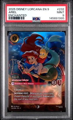 2025 DISNEY LORCANA EN 9-FABLED ENCHANTED ARIEL PSA 9 - Image 1