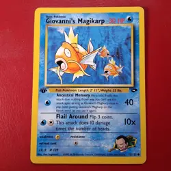 Giovanni's Magikarp 73/132 Gym Challenge Regular First Edition Wotc Pokemon Card - Image 1