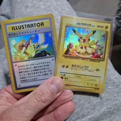 Pokemon Jap Illustrator & Pikachu 1996 Style Holo Card Promo Japanese - Set of 2 - Image 1