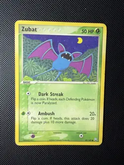 LP Zubat 82/109 Team Rocket Returns Common Pokemon Card - Image 1