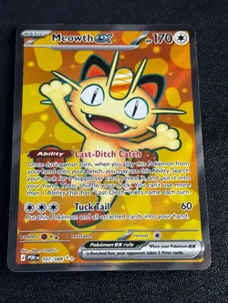 Pokemon TCG Meowth ex 107/088 ME03: Perfect Order Ultra Rare NM - Image 1