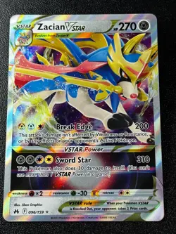 Pokemon TCG Zacian VSTAR 096/159 SWSH: Crown Zenith Ultra Rare NM - Image 1