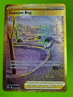 Pokemon TCG Gapejaw Bog 213/195 SWSH12: Silver Tempest Secret Rare DMG - Image 1