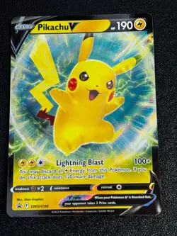 Pokemon TCG Pikachu V - SWSH198 SWSH: Sword & Shield Promo Cards Promo NM - Image 1