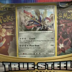 Pokemon TCG: True Steel Premium Collection Zacian Box Brand New (1 team up pack) - Image 2