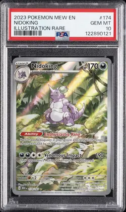 2023 POKEMON MEW EN-151 ILLUSTRATION RARE #174 NIDOKING PSA 10 - Image 1