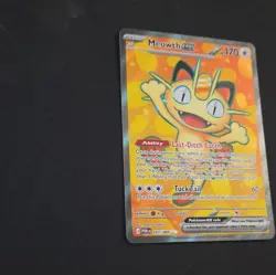 Pokemon Meowth ex 107/088 Scarlet & Violet Ultra Rare Full Art Holo 170 HP - Image 3