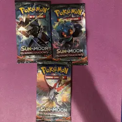 3x Pokemon TCG: Sun & Moon-Burning Shadows Booster Pack 820650802300 - Image 1