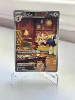 Pokemon Herdier 155/086 Illustration Rare Sv: White Flare Full Art NM/M+ - Image 1
