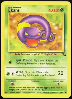 EKANS 46/62 COMMON FOSSIL POKEMON MP - Image 1