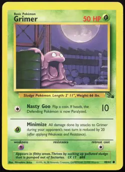 GRIMER 48/62 COMMON FOSSIL POKEMON MP - Image 1