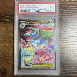 Pokemon Mega Venusaur ex 177/132 ME01 SIR Holo English PSA 9 (2025) - Image 1
