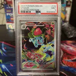 2025 Pokemon Meg En Ivysaur #134 Illustration Rare PSA 9 Mint - Image 1