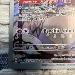 Pokemon TCG Mismagius 212/193 Paldea Evolved Illustration Rare Holo - Image 4