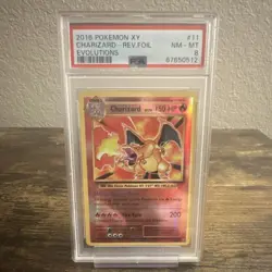 Pokemon Charizard 11/108 Evolutions Reverse Holo Rare 2016 PSA 8 - Image 1
