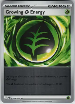 Growing Grass Energy 086/088 Rare Perfect Order Pokemon Reverse Holo Near Mint - Image 1