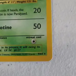 Pokemon Pinsir 9/64 Jungle Holo Rare 60 HP Basic 1999 Wizards English - Image 5