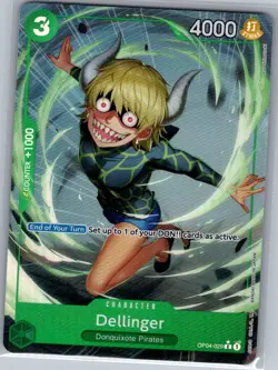 Dellinger (Alt Full Art) OP04-029 English PRB01 - One Piece Card - NM - Image 1