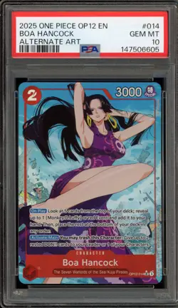 One Piece CCG Boa Hancock Alternate Art OP12-014 PSA 10 Gem Mint - Image 1