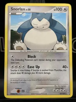 Pokemon TCG Diamond & Pearl Snorlax 37/130 Non-Holo Rare LP - Image 3