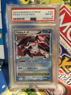 2009 POKEMON PLATINUM #125 PALKIA G LV.X-HOLO PSA 8 - Image 1