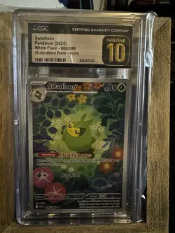 Pokemon TCG CGC Pristine 10 Swadloon 88/86 White Flare Illustration Rare - Image 1