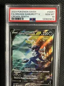 Pokemon Hisuian Samurott V Full Art (PSA 10 Gem Mint) Crown Zenith #GG51/GG70 - Image 3