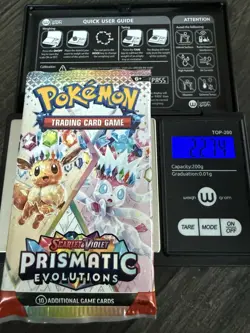 Heavy 22.74! Pokemon Prismatic Evolutions Booster Pack Sealed! Demi-God PackU! - Image 1