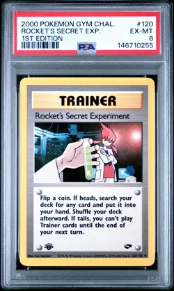 2000 POKEMON GYM CHALLENGE 1ST EDITION #120 ROCKET'S SECRET EXPERIMENT PSA 6 - Image 1