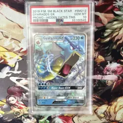 Pokemon TCG 2019 Gyarados GX SM212 Hidden Fates Black Star Promo Holo PSA 10 - Image 1