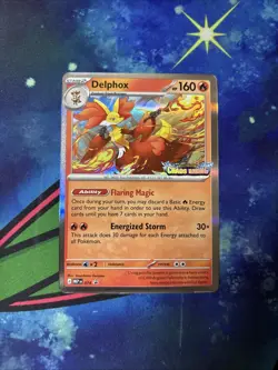 Delphox Pokemon Tcg Chaos Rising Prerelease promo 074 NM - Image 1