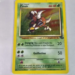 Pokemon TCG Pinsir Jungle 9/64 Holo Unlimited Holo Rare LP/MP - Image 1